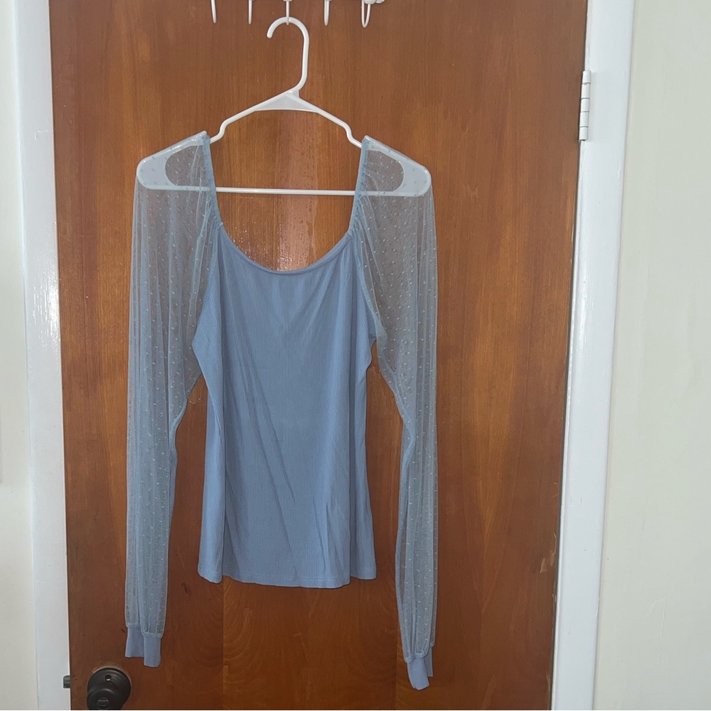 Womens Mesh Long Sleeve Shirts Casual Blouses Tops